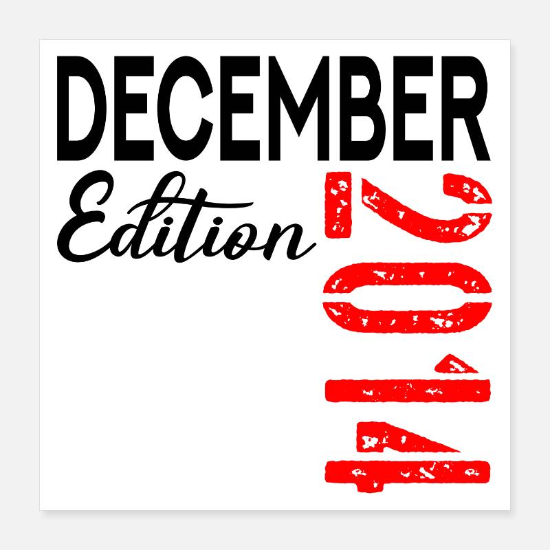 12. GEBURTSTAG DEZEMBER 2014 Poster 40x40 cm