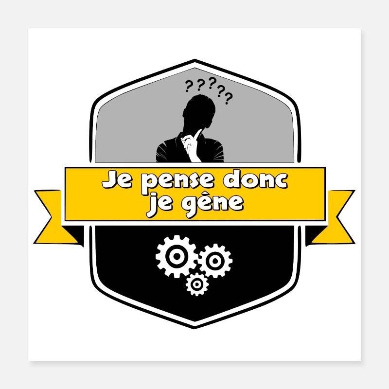 Je pense Poster 40 x 40 cm