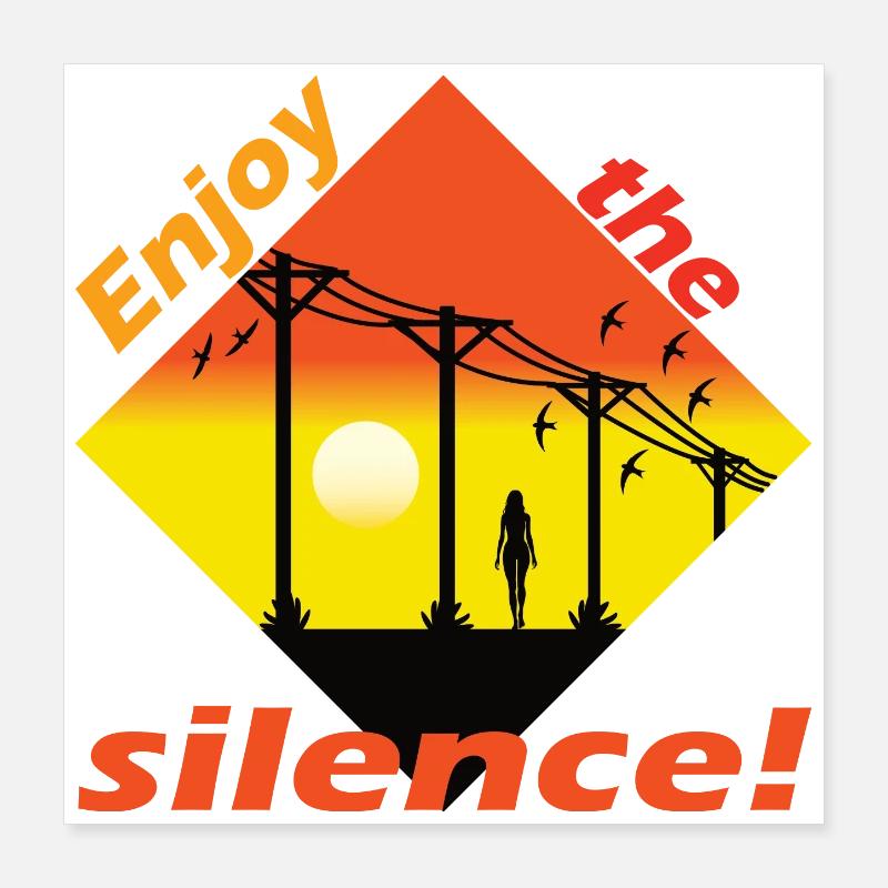 Écoute le silence Poster 40 x 40 cm