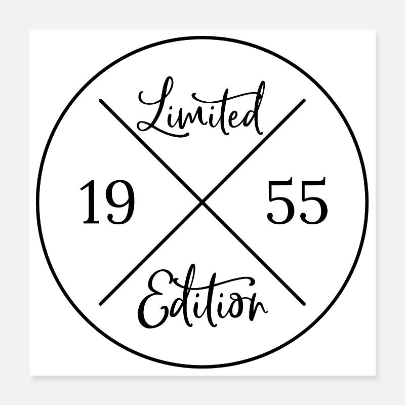 Edition limitée 1955 Poster 40 x 40 cm
