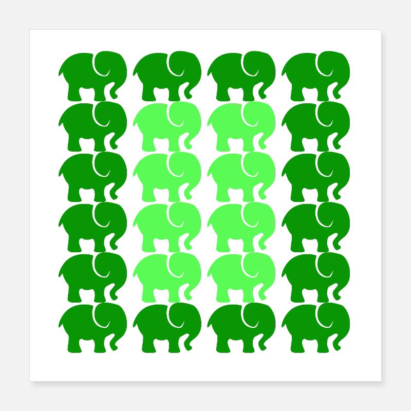 ELEFANT Poster 40x40 cm