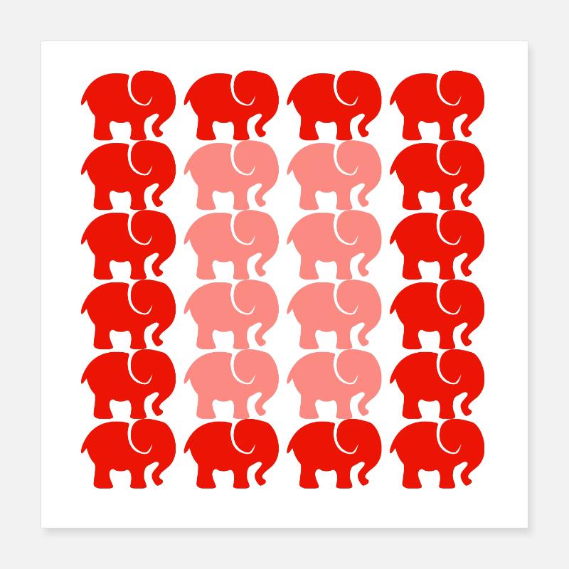 ELEFANT Poster 40x40 cm