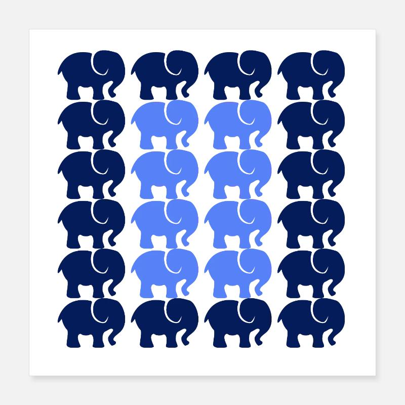 ELEPHANT Poster 16" x 16" (40x40 cm)