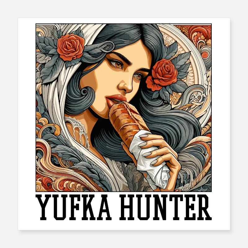 Yufka Jäger Kebab Geschenk Poster 40x40 cm