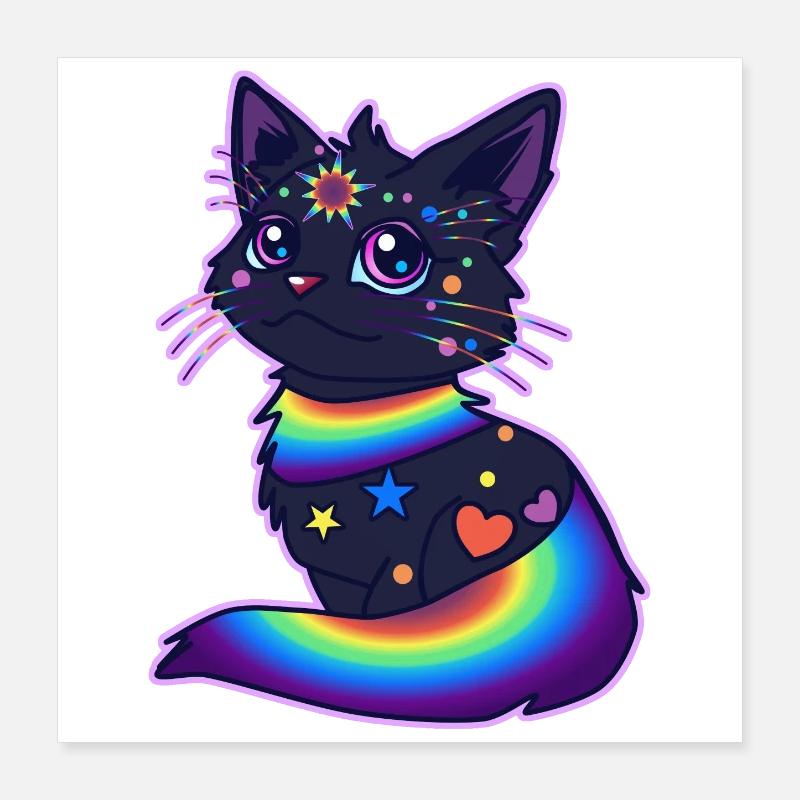 Pride Cat Poster 40x40 cm