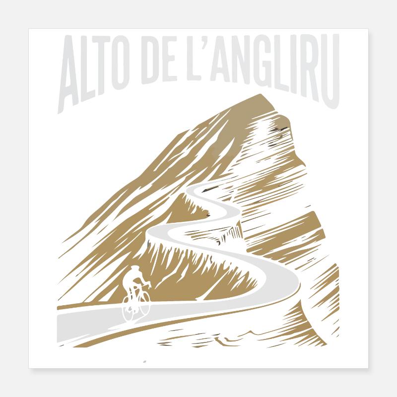 Montée de l’Alto de L’Angliru Poster 40 x 40 cm
