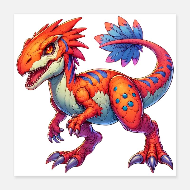 Dinosaurier Poster 40x40 cm
