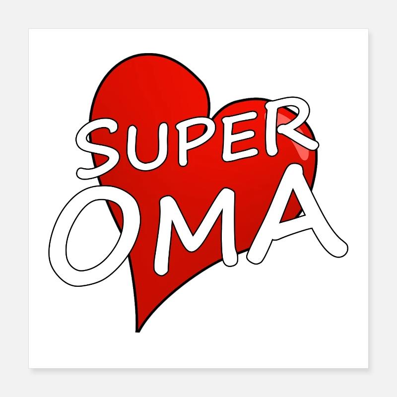 SUPER OMA Poster 40x40 cm