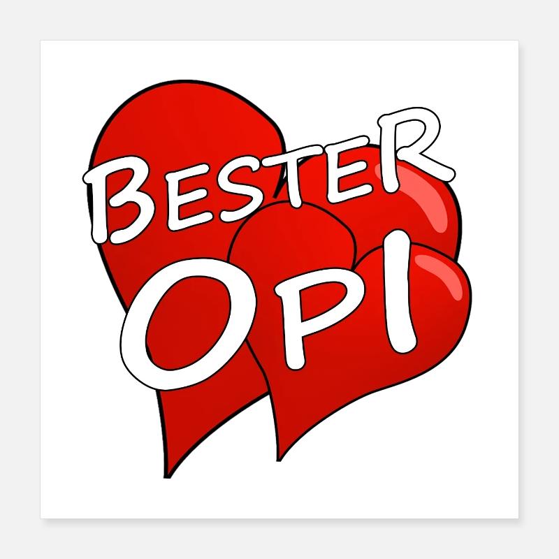 Bedste bedstefar Poster 40x40 cm