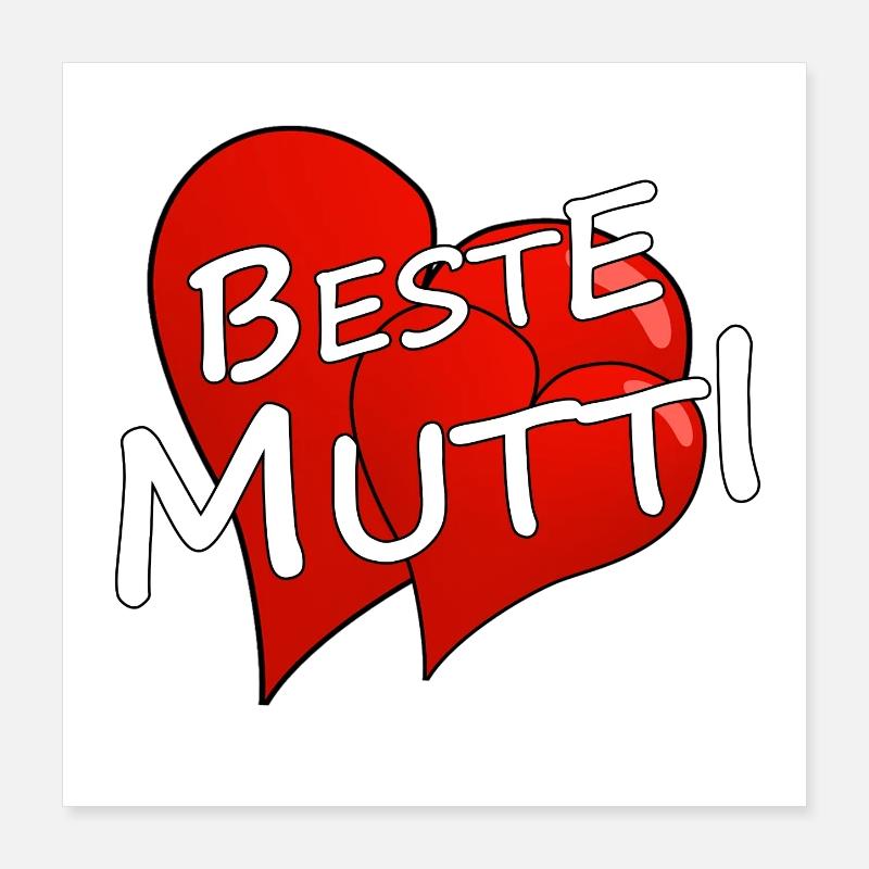 BESTE MUTTI Poster 40x40 cm