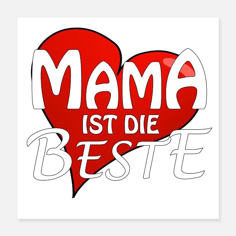 MAMAN EST LA MEILLEURE Poster 40 x 40 cm