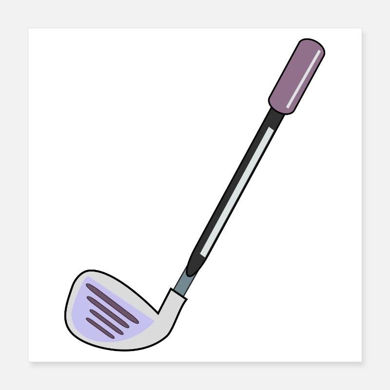 GOLFSCHLÄGER GOLFSPIELEN Poster 40x40 cm