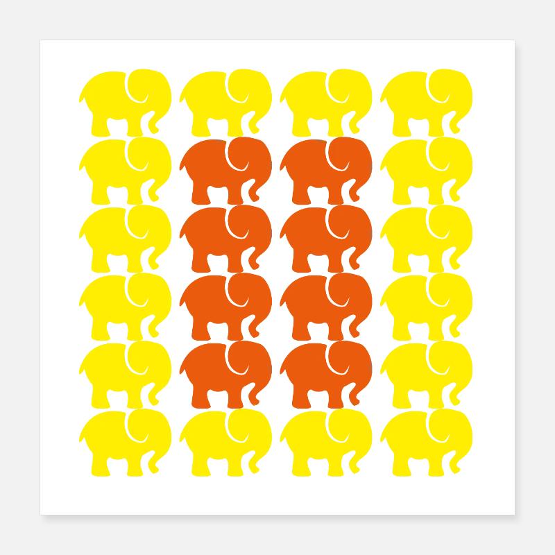 ELEFANT Poster 40x40 cm