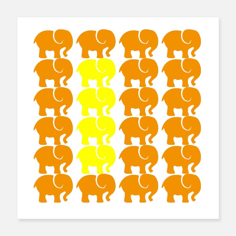 ELEFANT Poster 40x40 cm