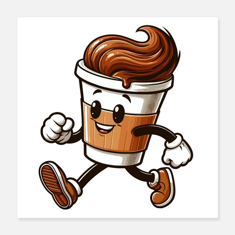Tasse à café Tasse à café Running Gift Poster 40 x 40 cm