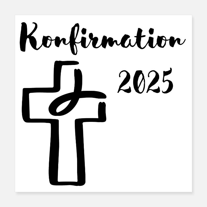 Confirmation 2025 Fish dives into the cross Poster 16" x 16" (40x40 cm)