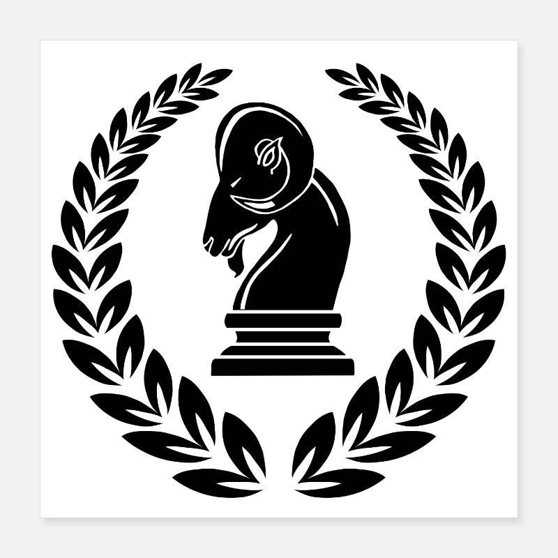 Heidrún schwarze Farbe Poster 40x40 cm