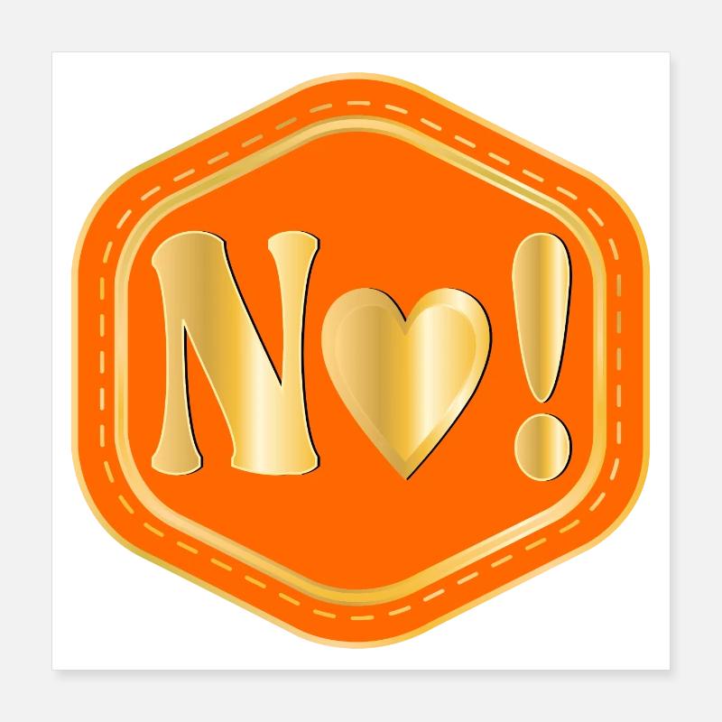 Answer No - Quote Boundaries Poster 16" x 16" (40x40 cm)