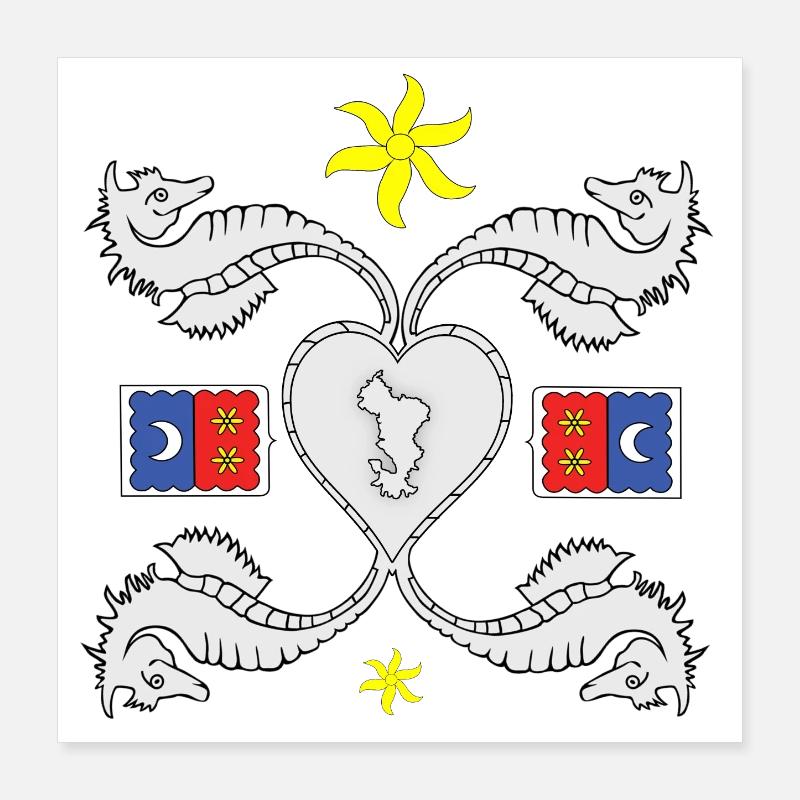 Mayotte Poster 40 x 40 cm