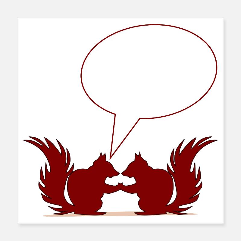 CREATE YOUR OWN RELATIONSHIP SAYINGS SQUIRREL Poster 16" x 16" (40x40 cm)