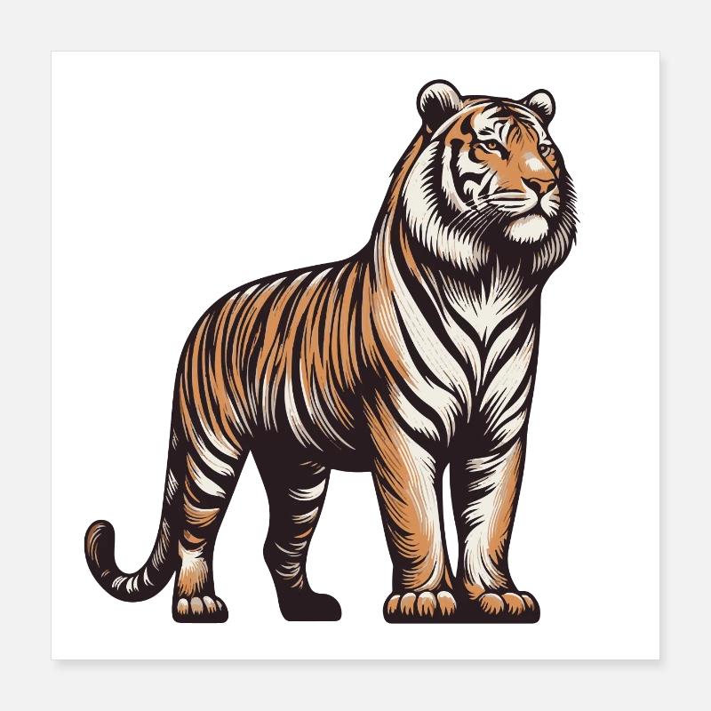 Tigre Poster 40 x 40 cm