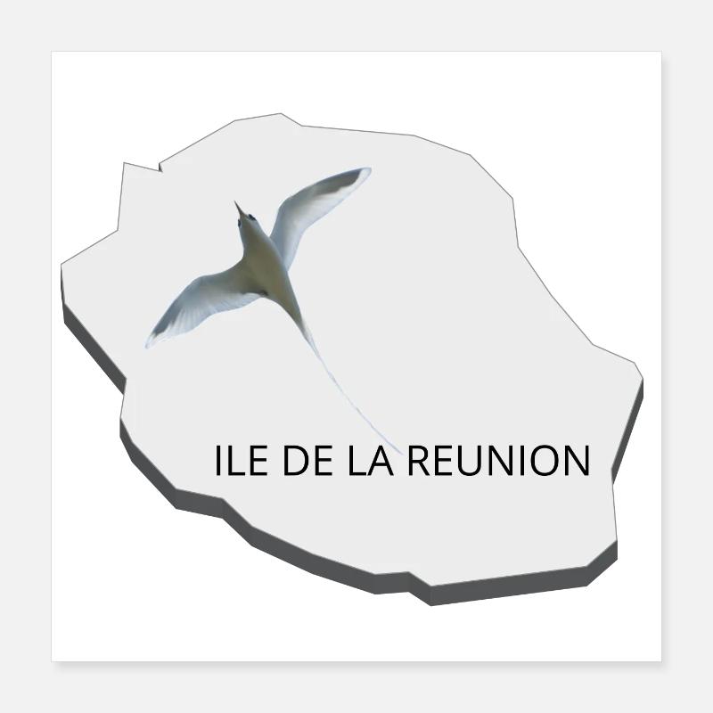 ILE DE LA REUNION Poster 40 x 40 cm