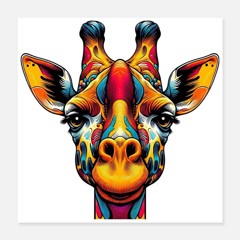 Girafe Poster 40 x 40 cm