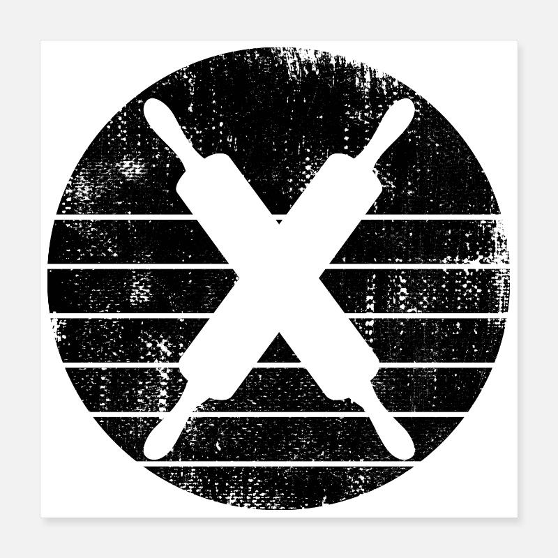 Nudelholz Poster 40x40 cm