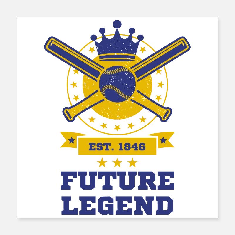 Future Legend Baseball Poster 40x40 cm