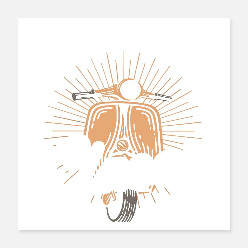 Keepin' It Classic - Scooter rétro Poster 40 x 40 cm