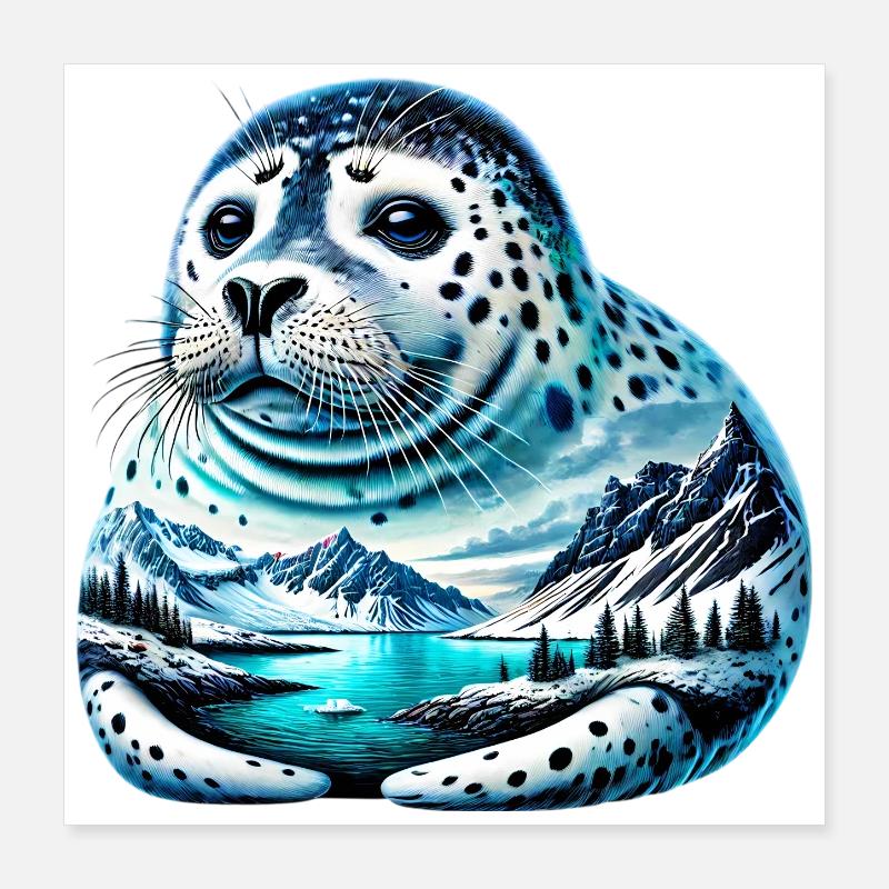 Seal Poster 16" x 16" (40x40 cm)