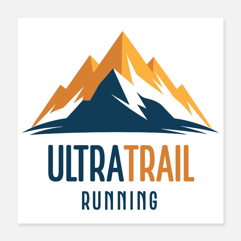 Ultra Trail Running Poster 16" x 16" (40x40 cm)