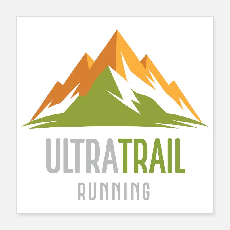 Ultra Trail Running Poster 40 x 40 cm