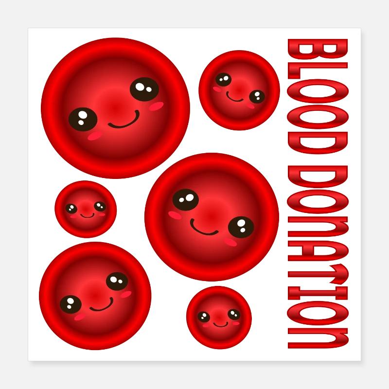 BLUTSPENDE Spender Poster 40x40 cm