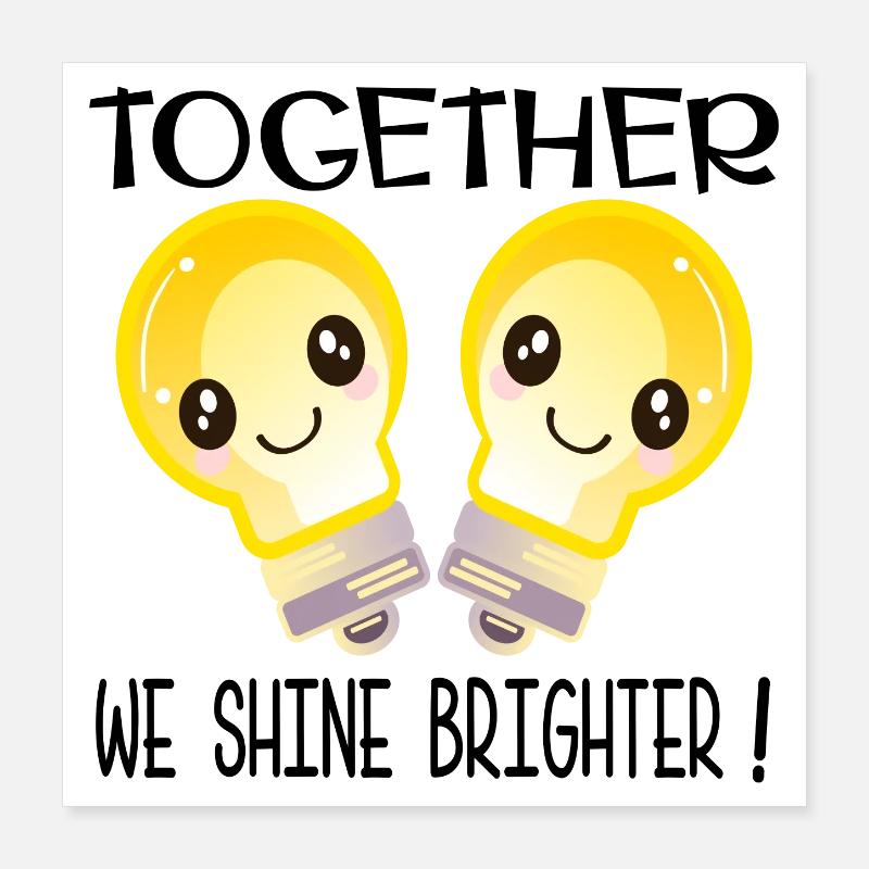 RÉUSSIR ENSEMBLE Poster 40 x 40 cm