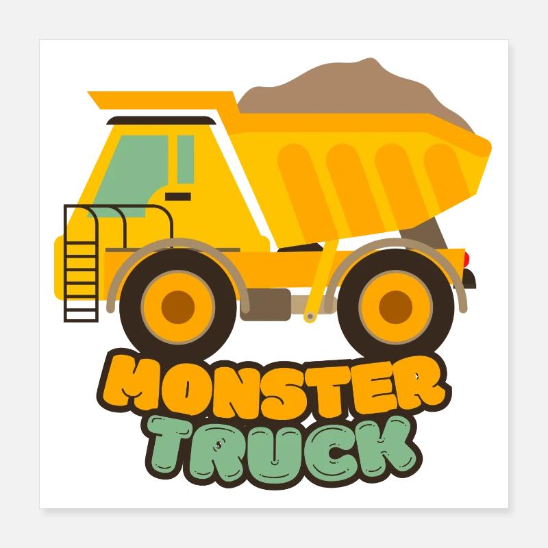 Monstertruck Poster 40x40 cm