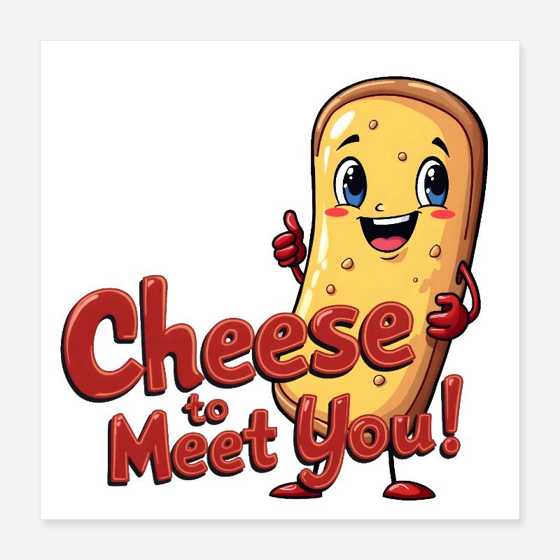 Cheese à votre rencontre ! Poster 40 x 40 cm