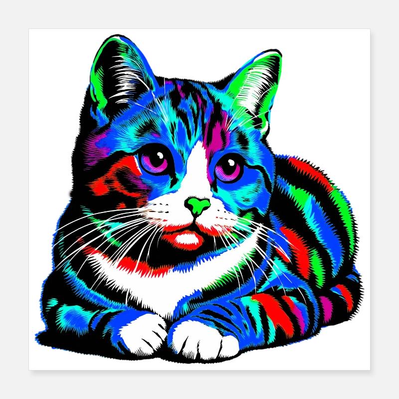 Cat Poster 16" x 16" (40x40 cm)