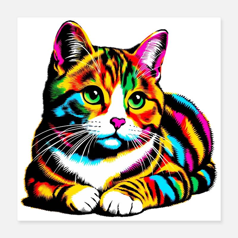 Chat Poster 40 x 40 cm