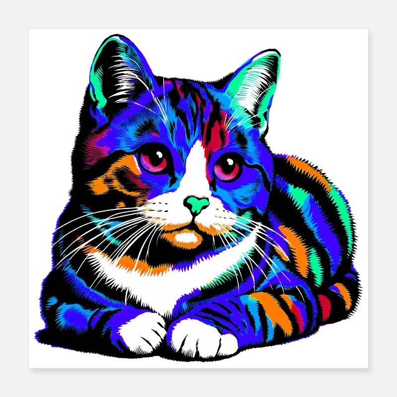 Katze Poster 40x40 cm