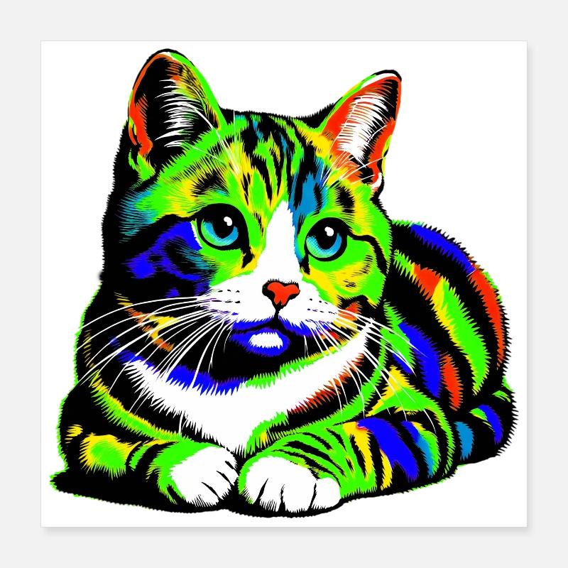 Chat Poster 40 x 40 cm