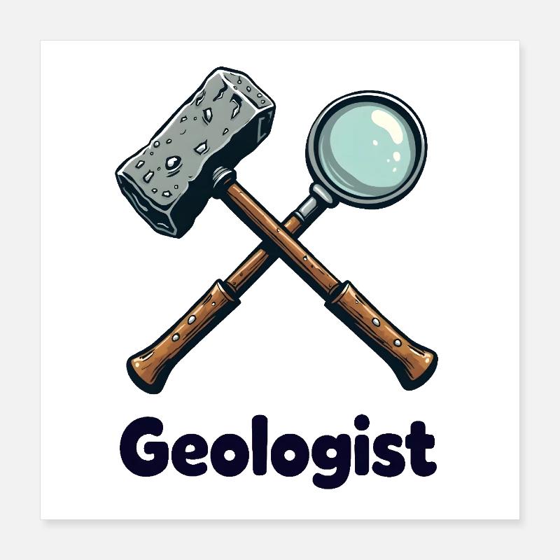 Geologist Tools Poster 16" x 16" (40x40 cm)