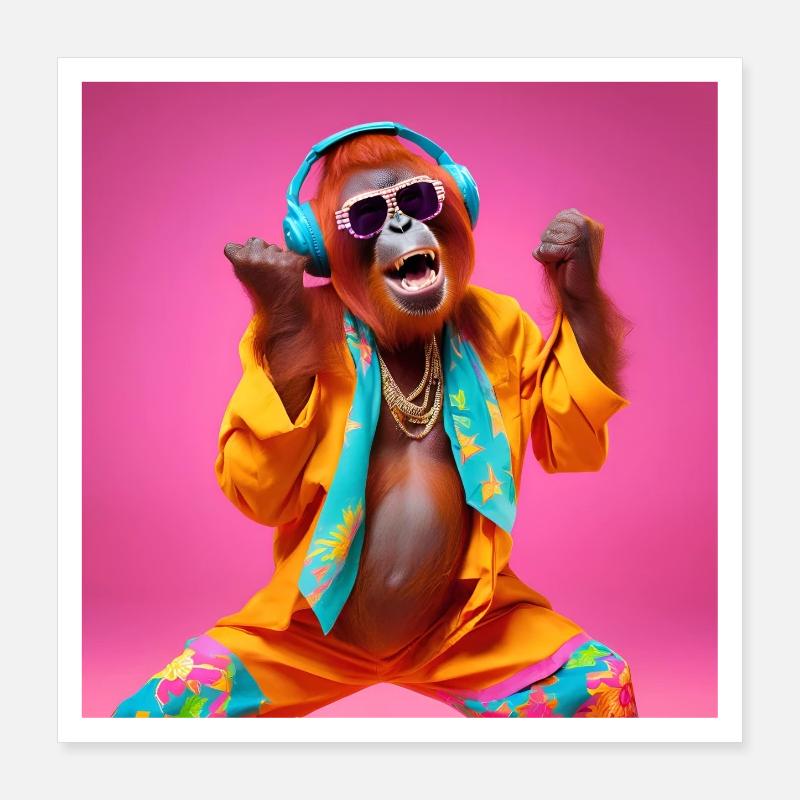orang-outan, singe, primate Poster 40 x 40 cm
