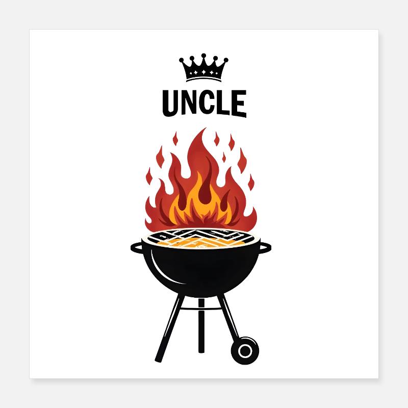 Grillmeister – Oncle Poster 40 x 40 cm