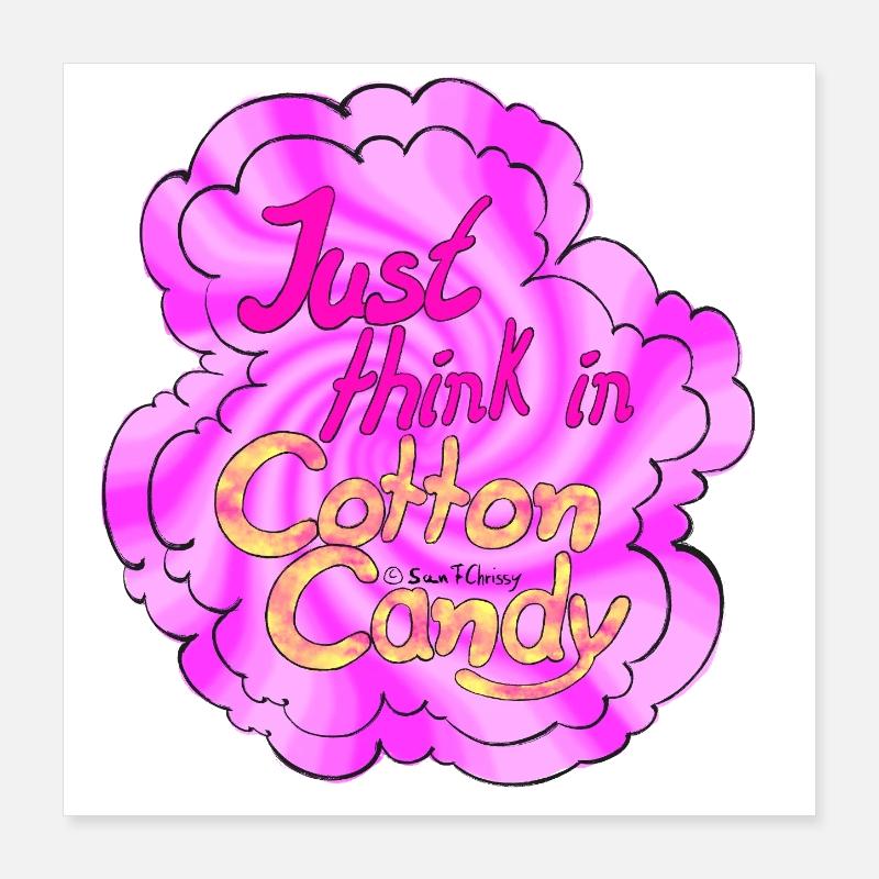 Cotton Candy Thinking swirl Poster 16" x 16" (40x40 cm)