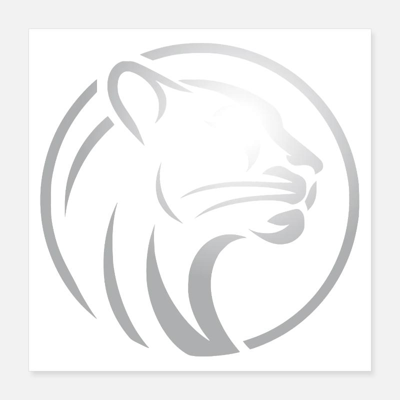 tete de panthère Poster 40 x 40 cm