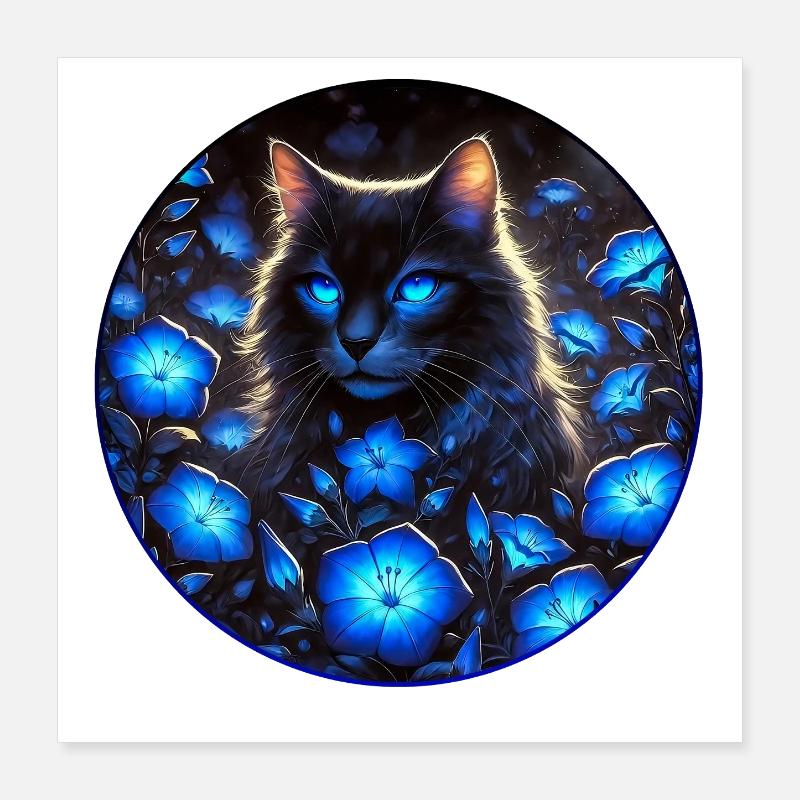 Brightly beautiful cat Poster 16" x 16" (40x40 cm)