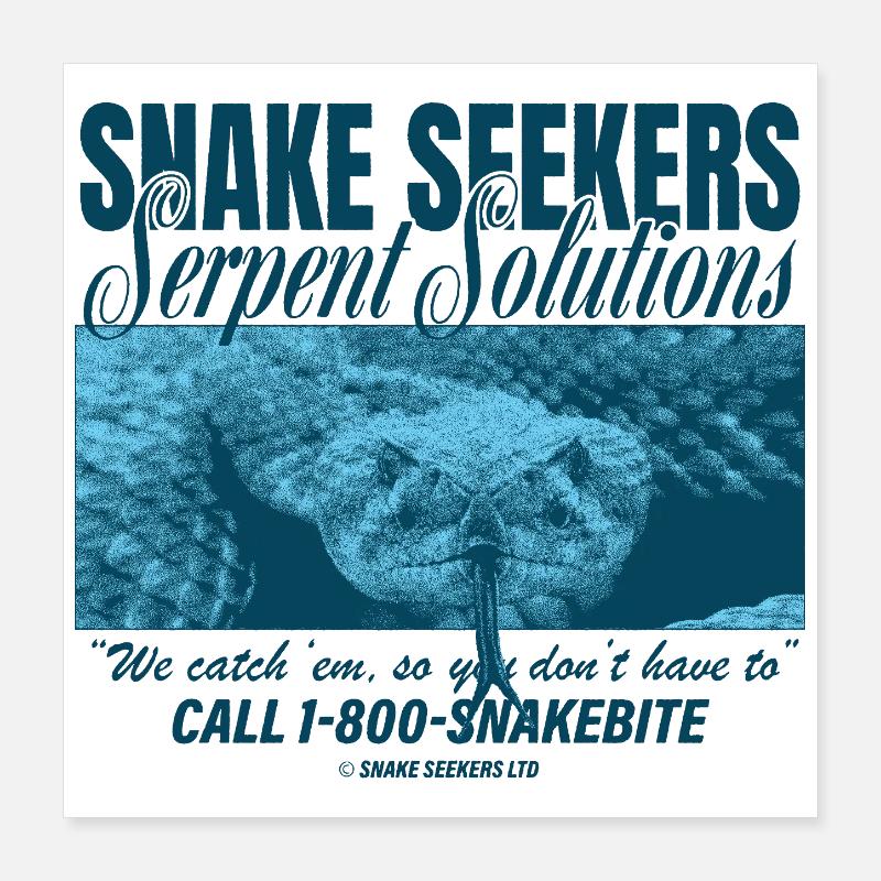 Chercheurs de serpents – Serpent Solutions Poster 40 x 40 cm