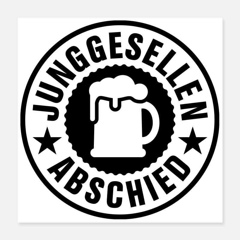 Bachelor Party Beer Poster 16" x 16" (40x40 cm)