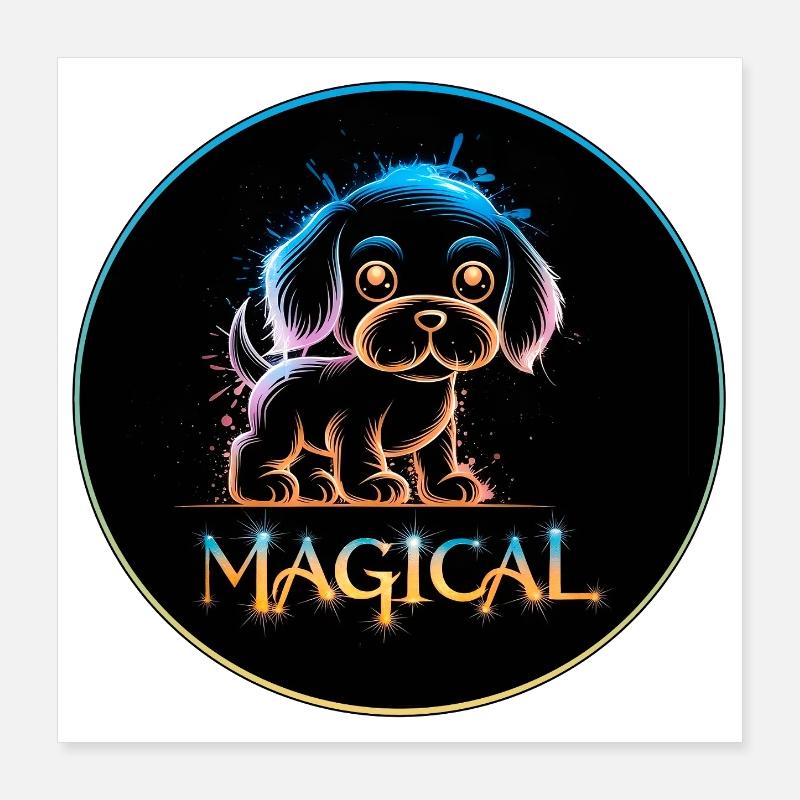 Magisches Hündchen Poster 40x40 cm